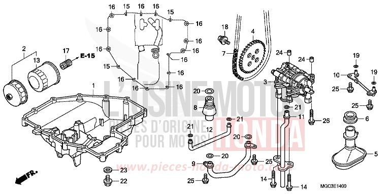 OIL PAN/OIL PUMP for CB1100 ABS PEARL MILKEY WHITE (NH162) from 2013